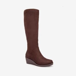Aerosoles Binocular Knee High Boot Java Faux suede size 9wide NWT in box